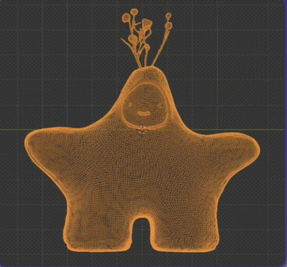 3D-модель по фото: четырёхугольная сетка меша
